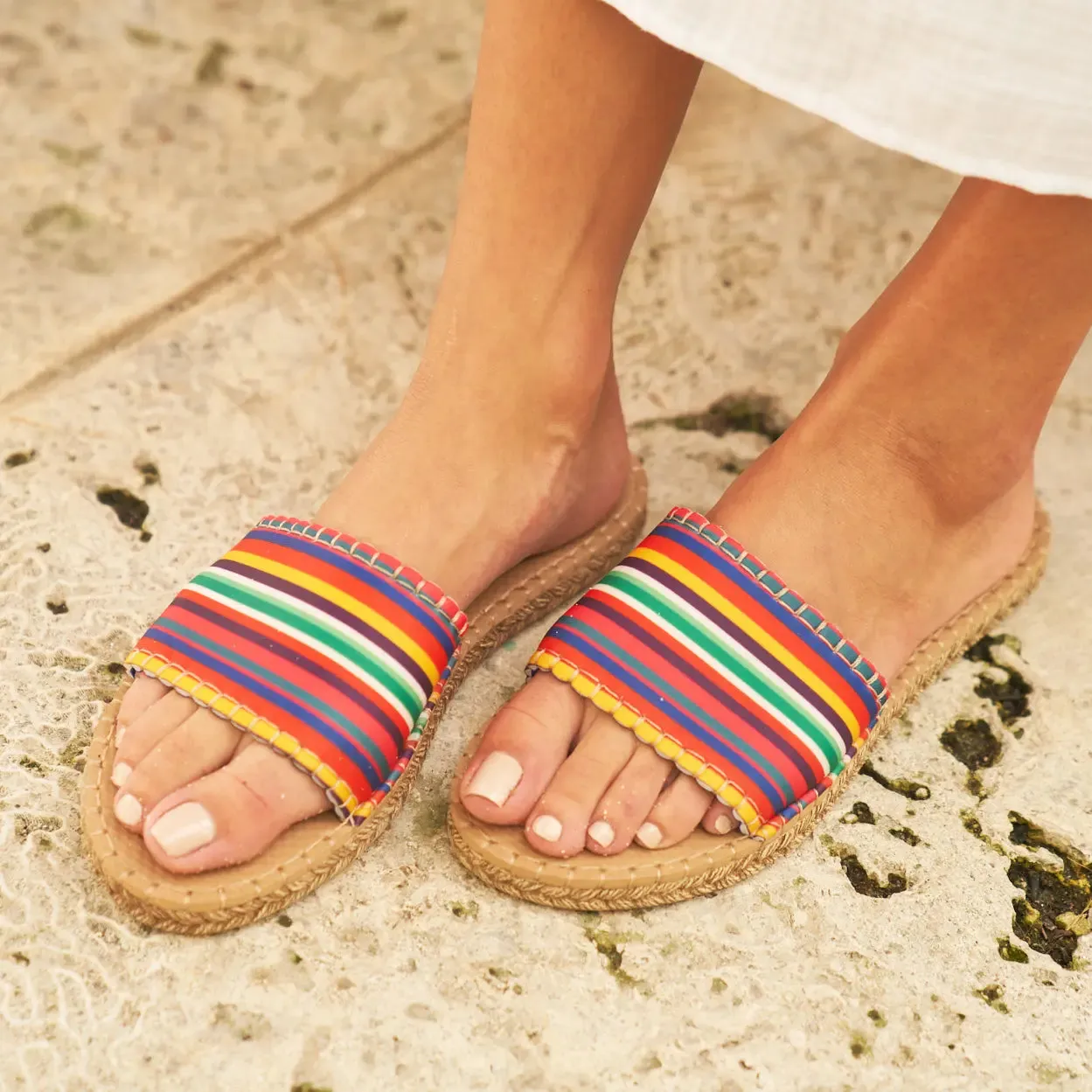 CANDY STRIPE - WOMENS CABANA SLIDE