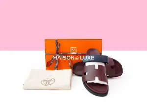 Hermes Men's Marron Mahogany Chypre Sandal 44