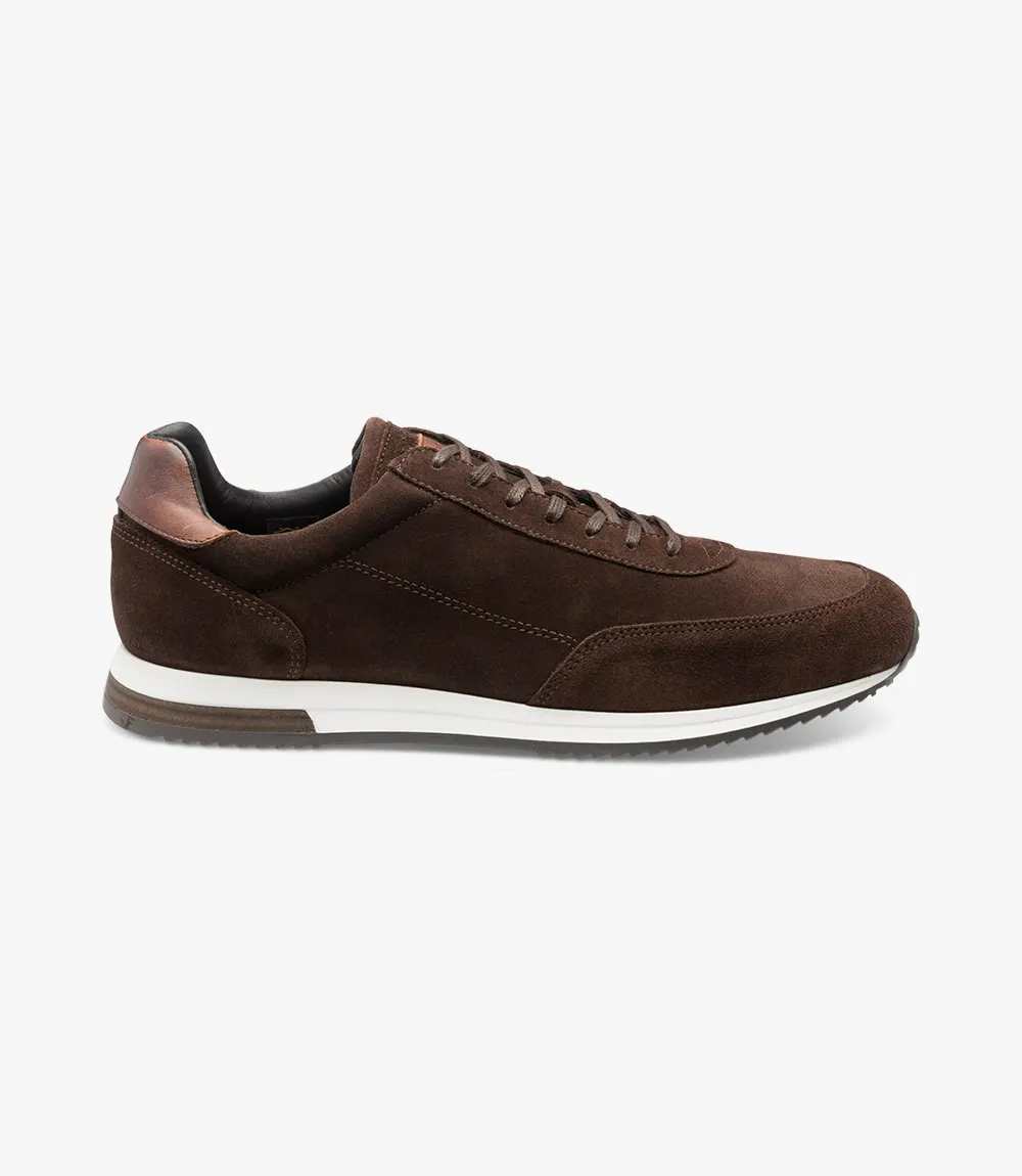 LOAKE  Bannister - Leather Sneakers - Dark Brown Suede