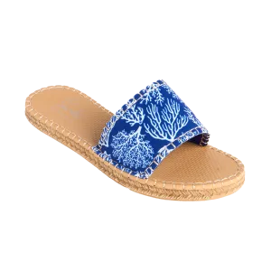 NAVY COASTAL CORAL - WOMENS CABANA SLIDE